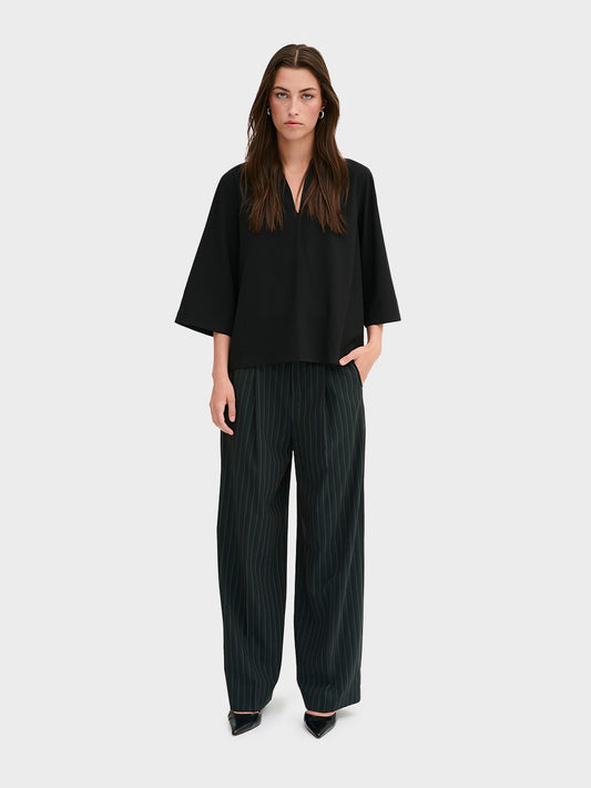 Black Striped NajaMW Trousers by My Essential Wardrobe