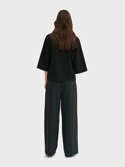 Black Striped NajaMW Trousers by My Essential Wardrobe