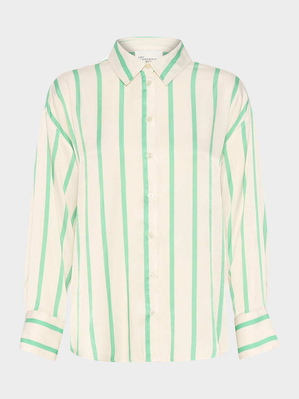 Off White W. Green Stripe MiaMW Shirt by My Essential Wardrobe