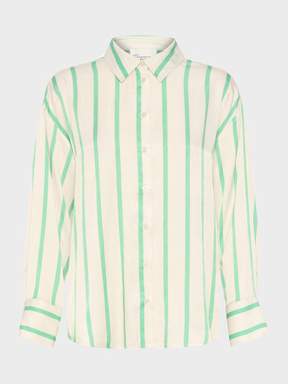 Off White W. Green Stripe MiaMW Shirt by My Essential Wardrobe