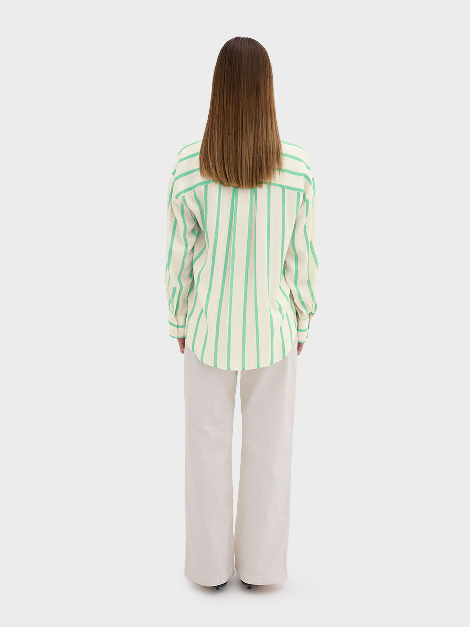 Off White W. Green Stripe MiaMW Shirt by My Essential Wardrobe