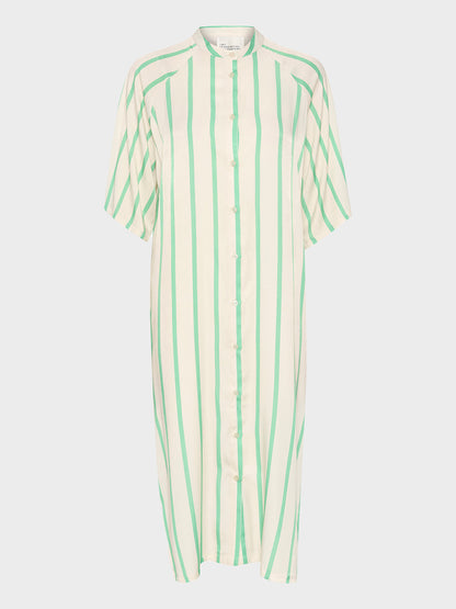 My Essential Wardrobe MiaMW Shirt in Off White W. Green Stripe