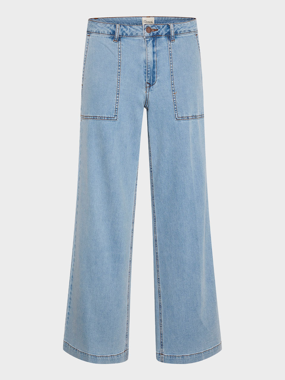 Light Blue Wash Lara Wide Trousers by My Essential Wardrobe