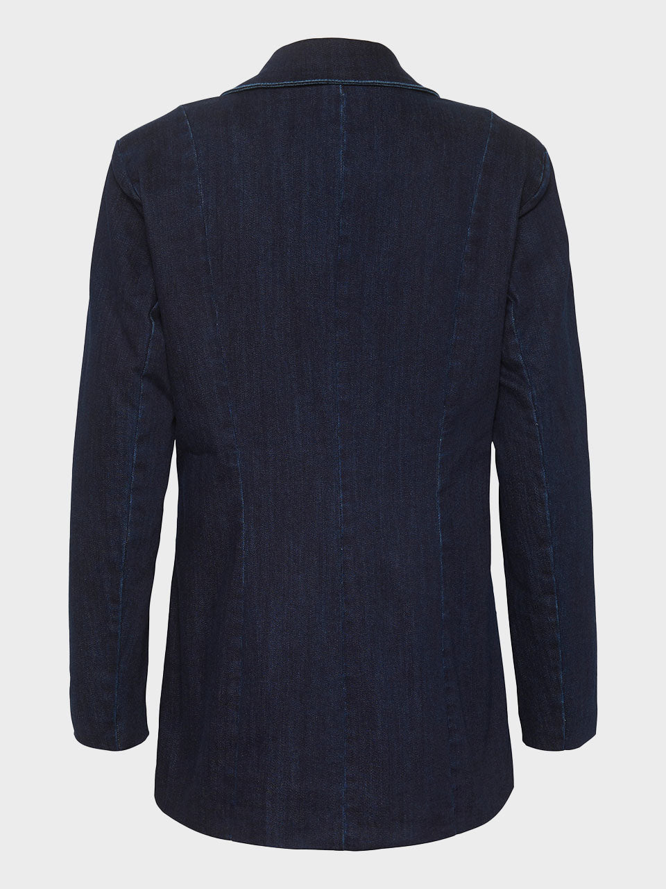 Dark Blue Un-Wash Ayo Shaped Blazer by My Essential Wardrobe