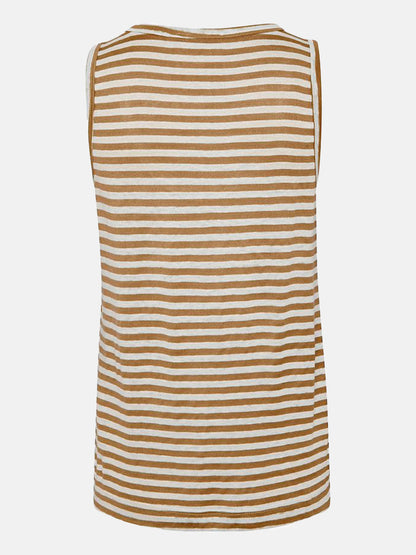 My Essential Wardrobe Dijon Striped LisaMW Linen Top