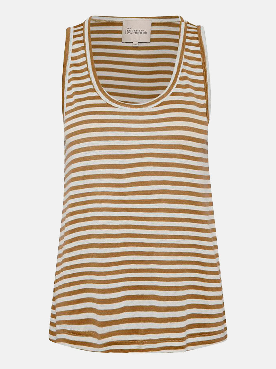 My Essential Wardrobe Dijon Striped LisaMW Linen Top