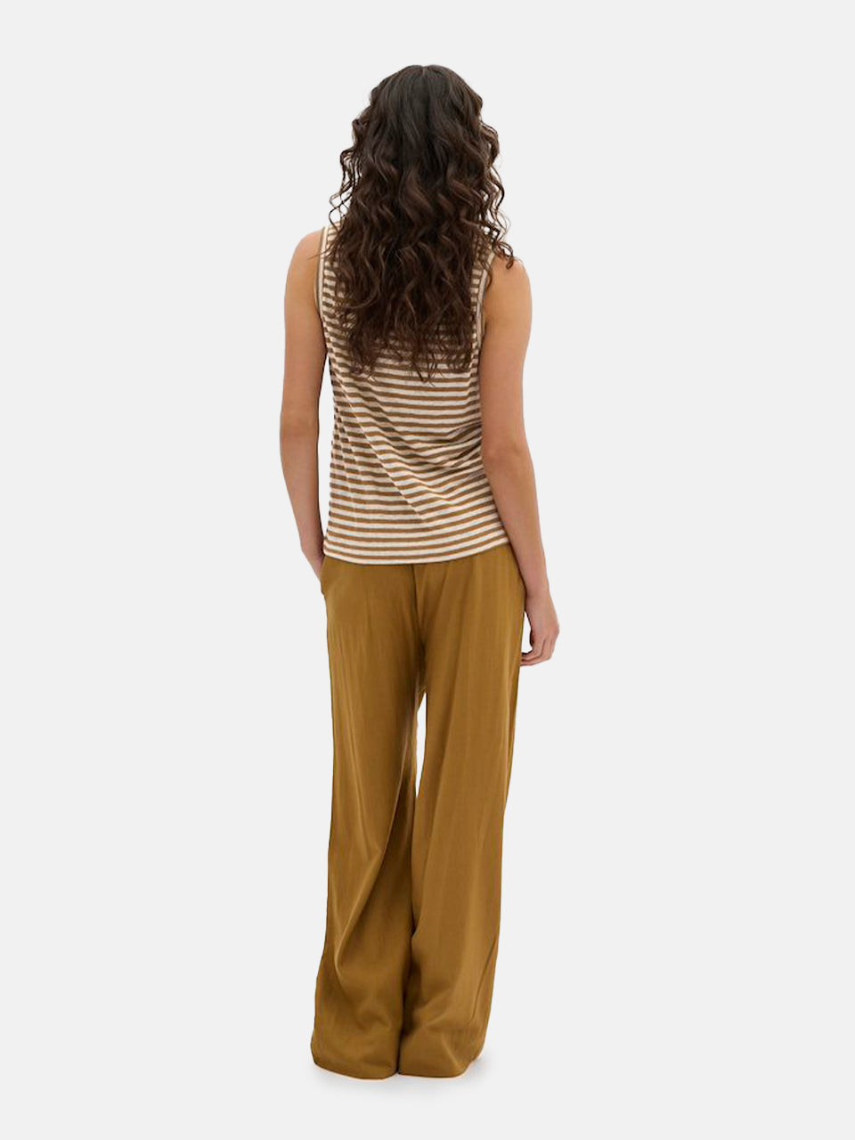 My Essential Wardrobe Dijon Striped LisaMW Linen Top