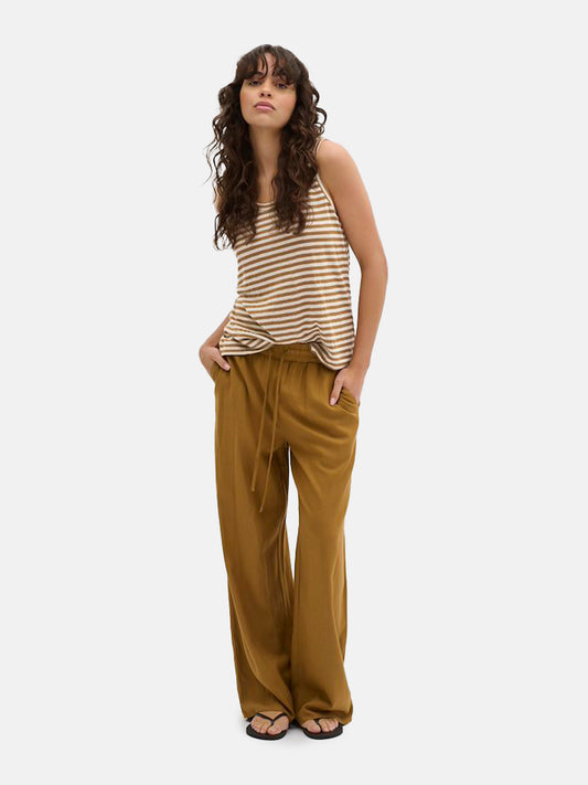 My Essential Wardrobe Dijon Striped LisaMW Linen Top