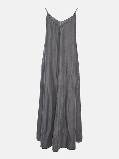 Grey Wash Strap Dress by My Essential Wardrobe