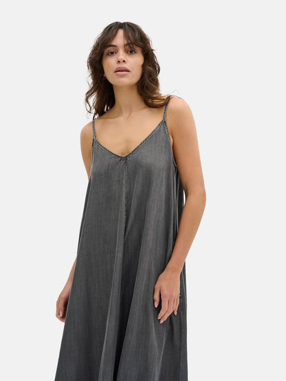 Grey Wash Strap Dress by My Essential Wardrobe