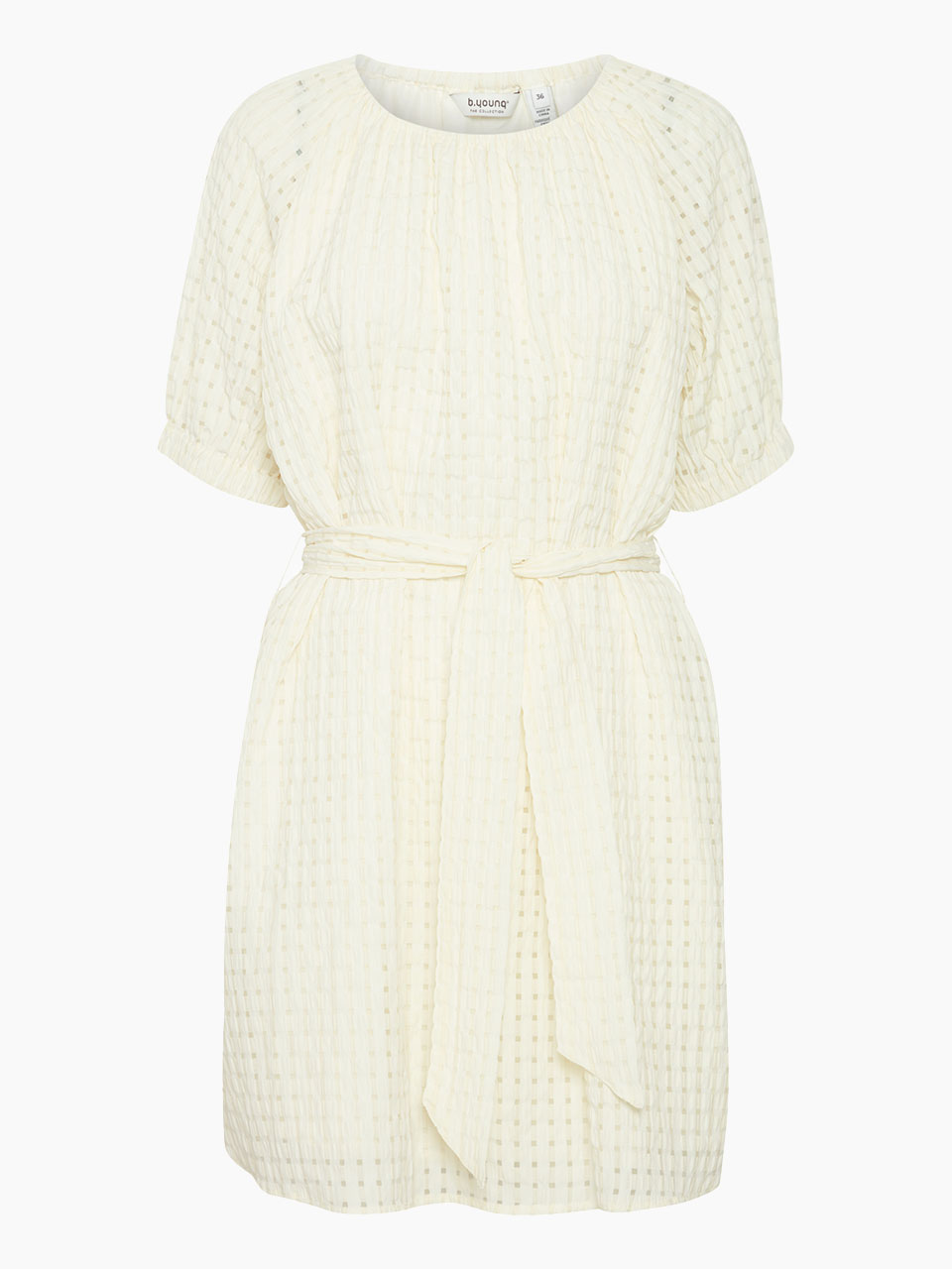 Marshmallow Hulla Short Sleeve Dress by b.young