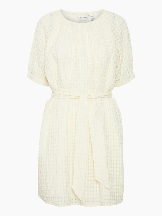 Marshmallow Hulla Short Sleeve Dress by b.young