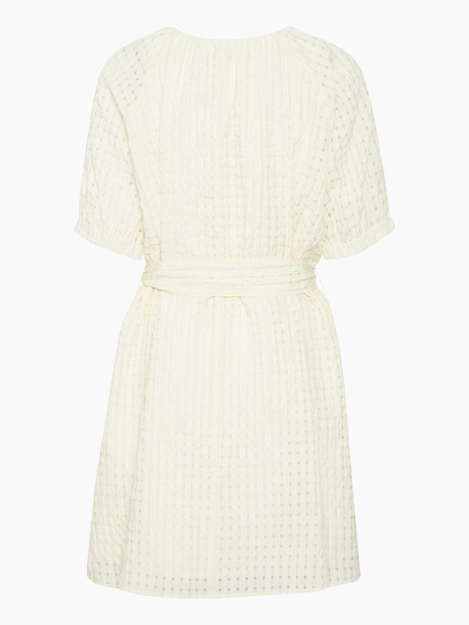 Marshmallow Hulla Short Sleeve Dress by b.young