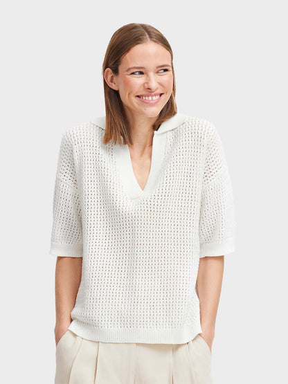 Marshmallow Magio Polo Jumper by b.young