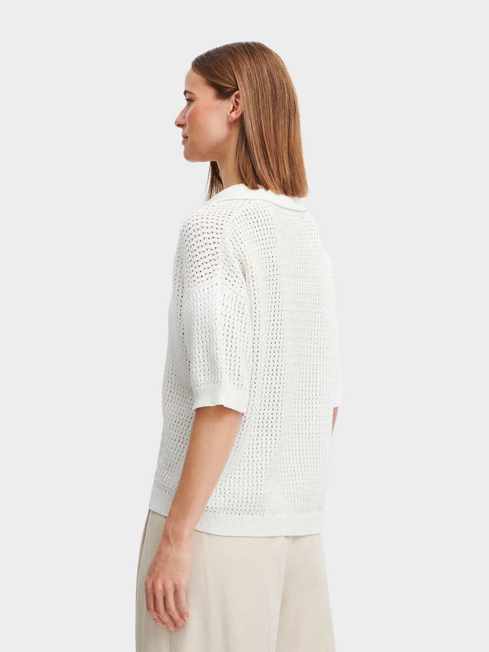 Marshmallow Magio Polo Jumper by b.young