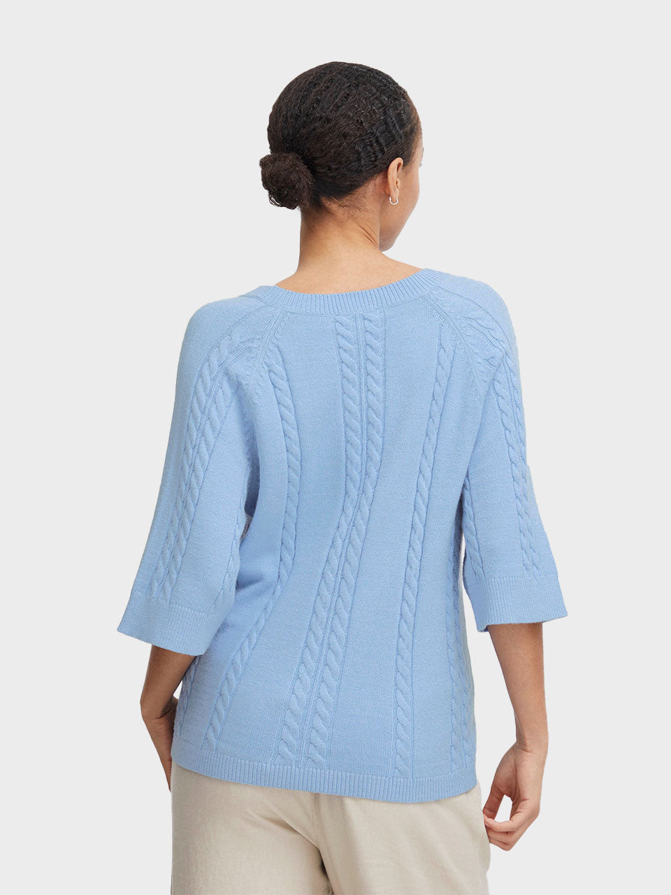 Vista Blue Manina Short Sleeve Jumper by b.young