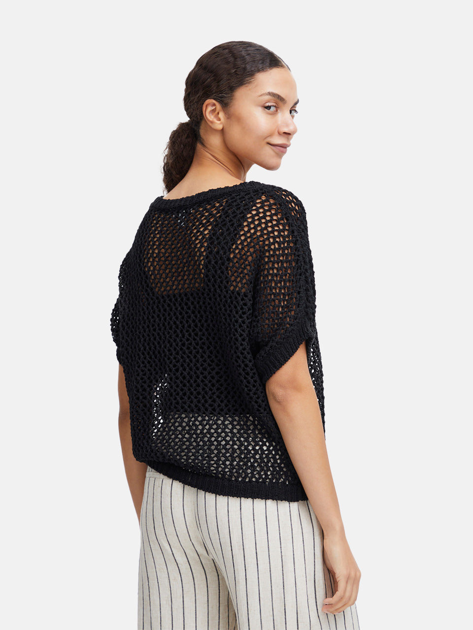 Black BYMara Short Sleeve Jumper by B Young