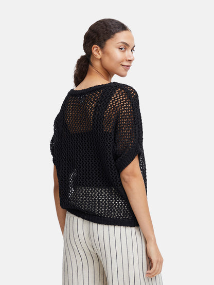 Black BYMara Short Sleeve Jumper by B Young