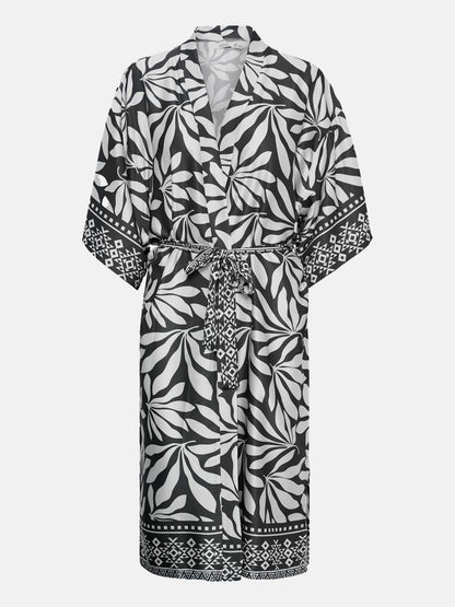 Black Palms Mix BAVAELLE Kimono by B.Young