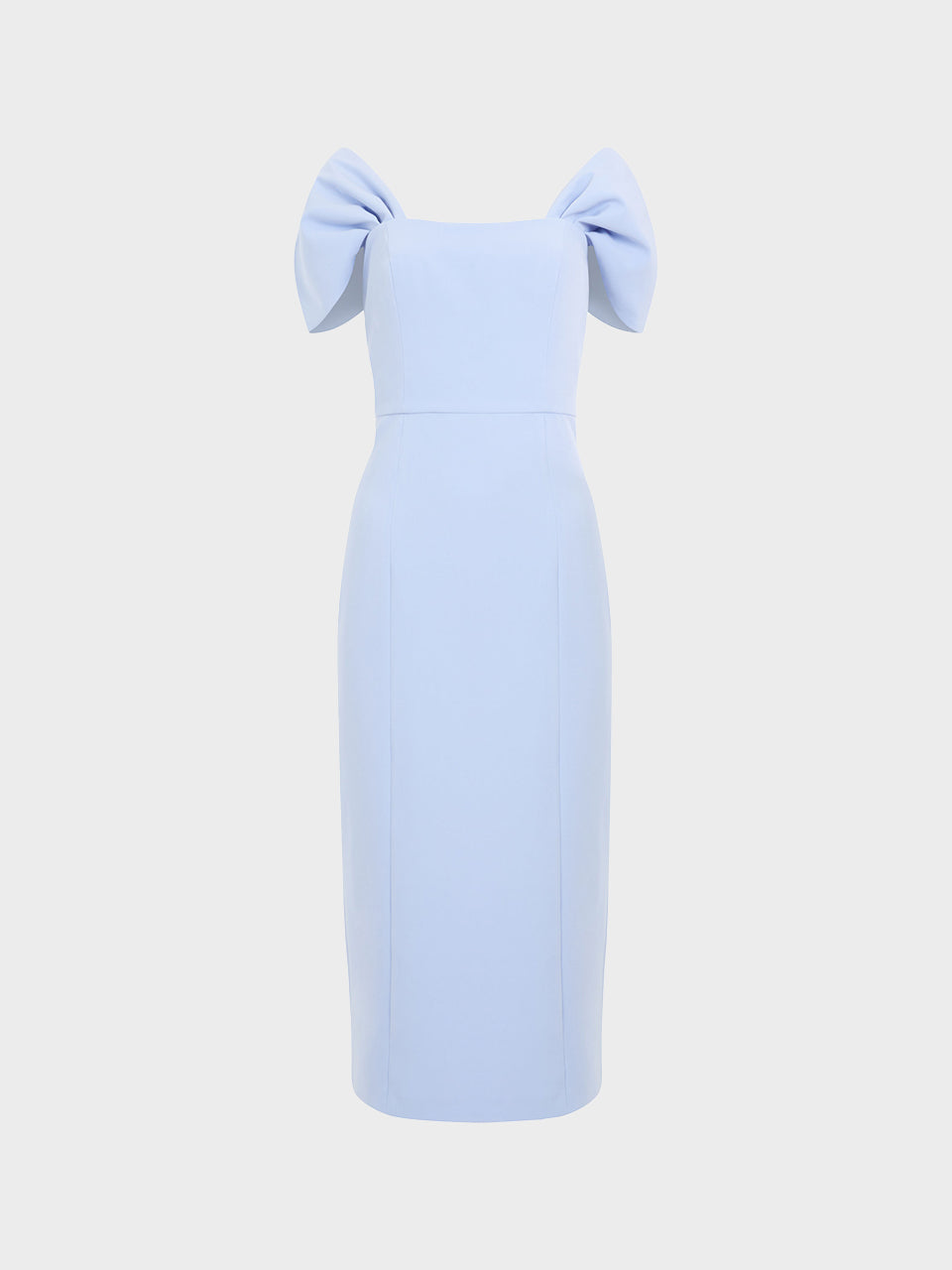 Cashmere Blue Echo Crepe Off Shoulder Dress by French Connection