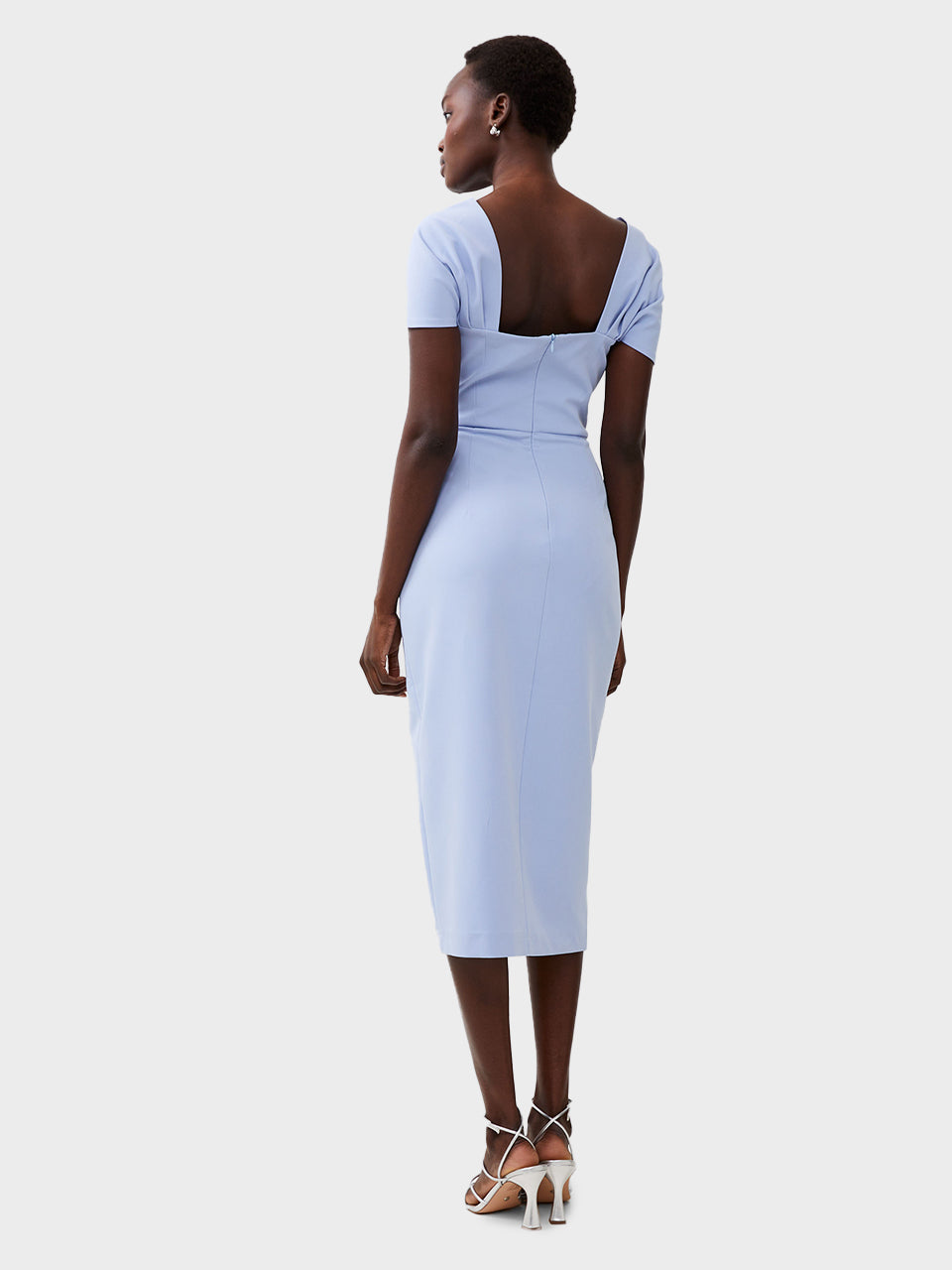 Cashmere Blue Echo Crepe Off Shoulder Dress by French Connection