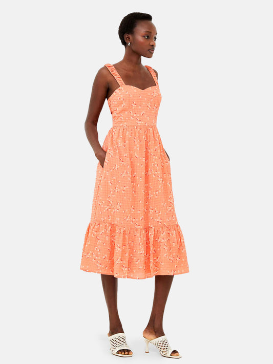 Erin Greta Dress in Coral Multi by French Connection