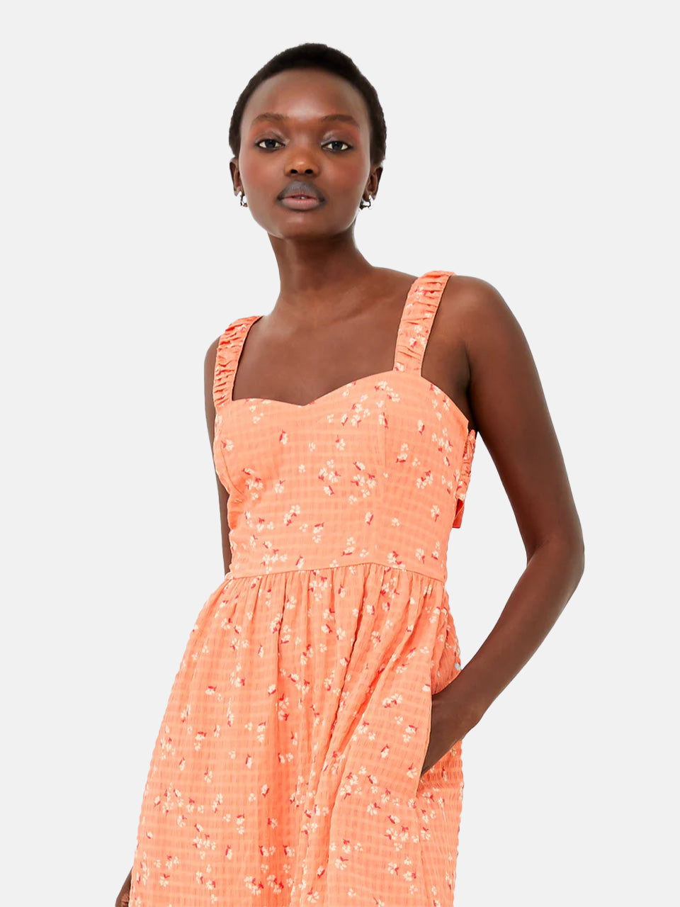 Erin Greta Dress in Coral Multi by French Connection