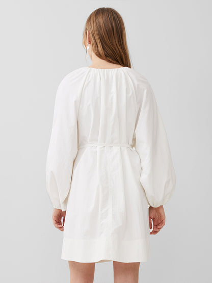 Linen White Alora Zip Dress by French Connection