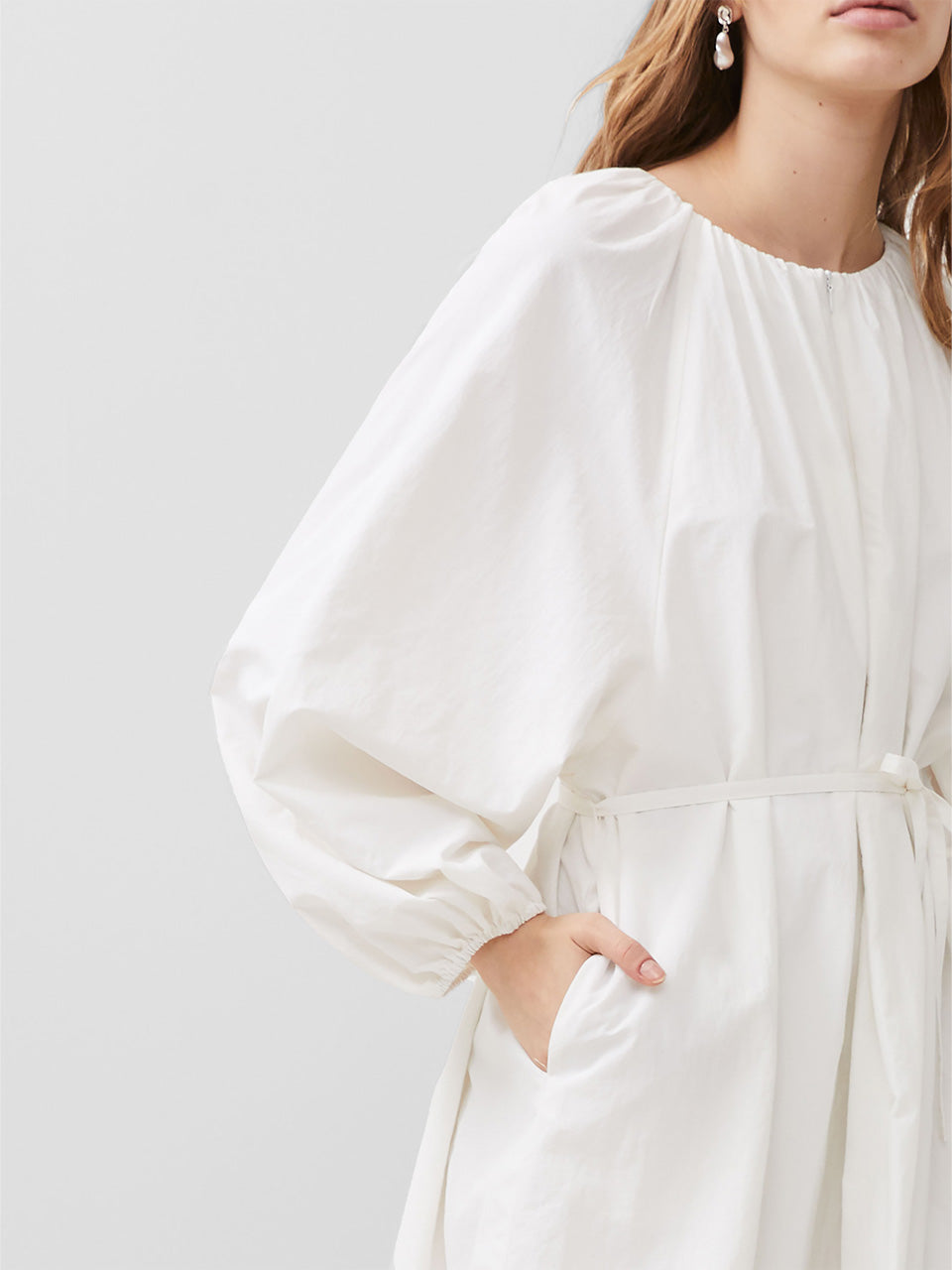 Linen White Alora Zip Dress by French Connection