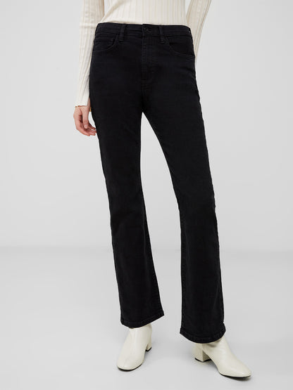 Black Stretch Denim Bootcut Full Length Jeans by French Connection