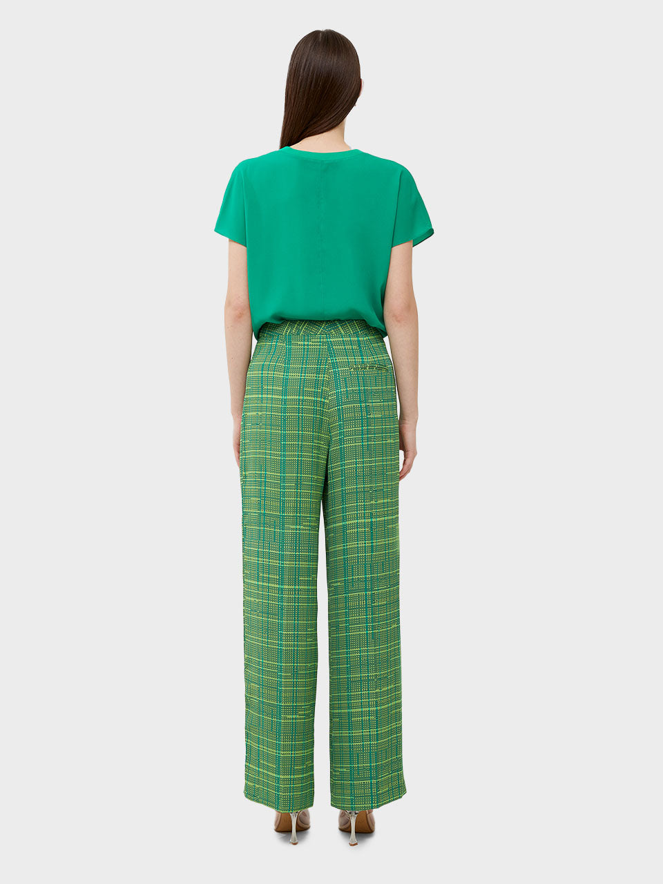 Carmen Crepe Trouser in Jelly Bean and Wasabi by French Connection