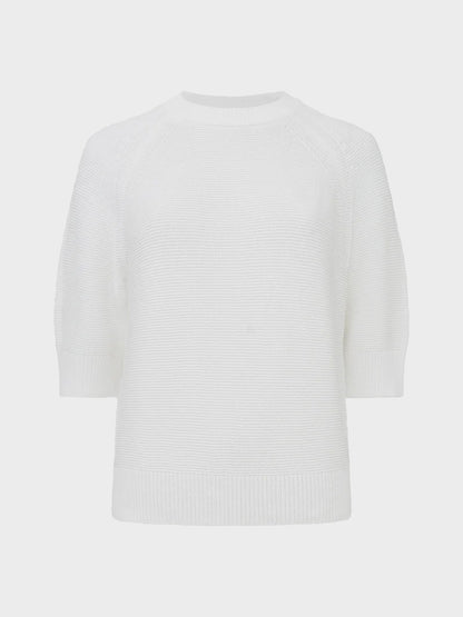 French Connection Summer White Lily Mozart Short Sleeve Jumper