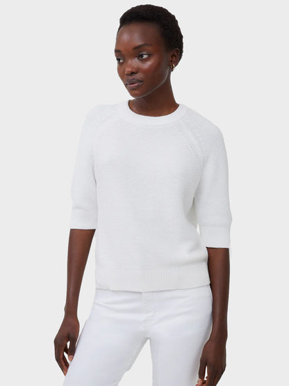 French Connection Summer White Lily Mozart Short Sleeve Jumper