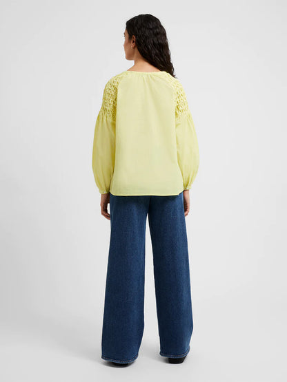 Lemon Grass Pintuck Organic Cotton Blouse by Great Plains