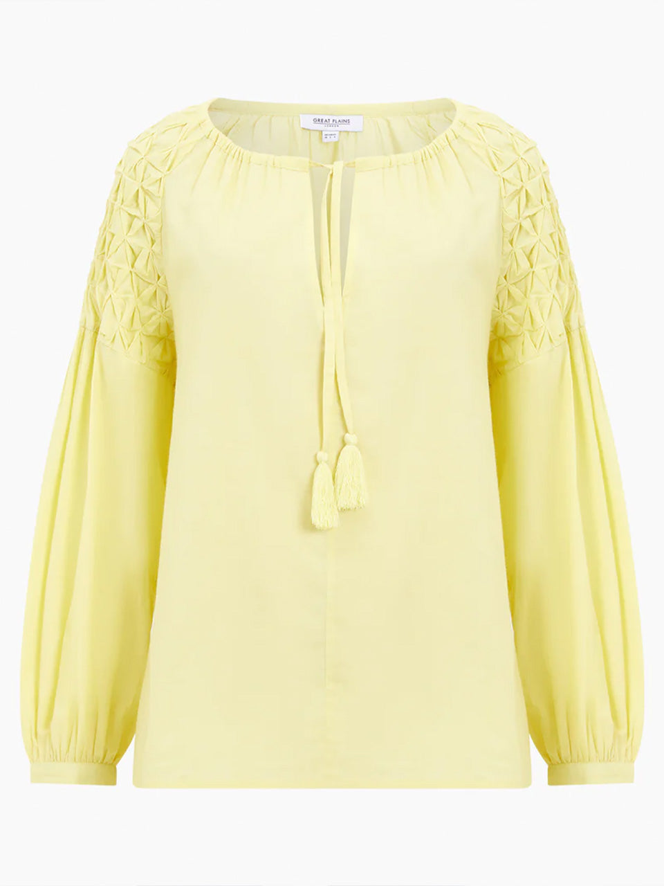 Lemon Grass Pintuck Organic Cotton Blouse by Great Plains