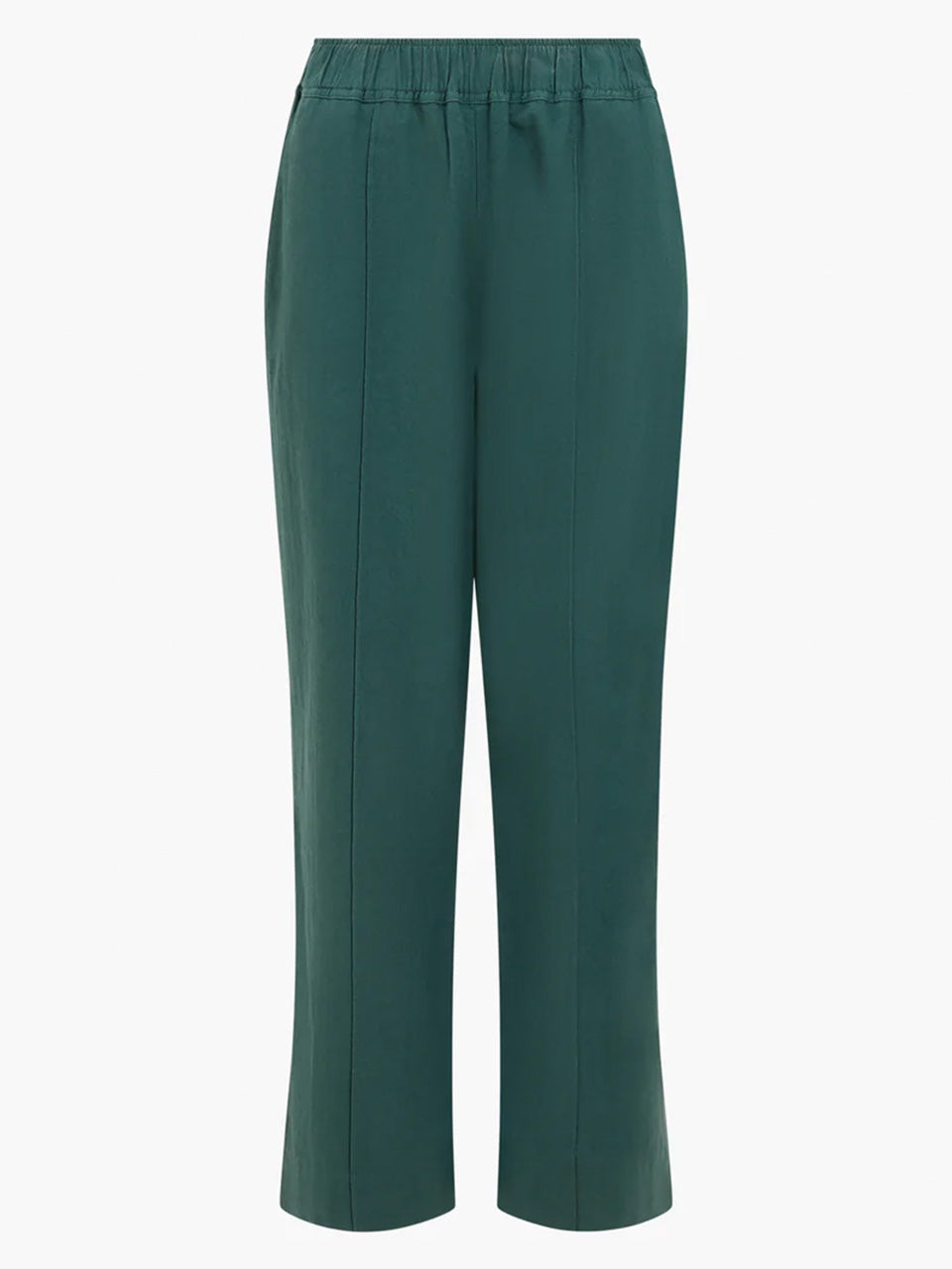 Tropical Green Crinkle Cotton Trousers by Great Plains