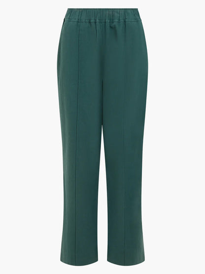 Tropical Green Crinkle Cotton Trousers by Great Plains