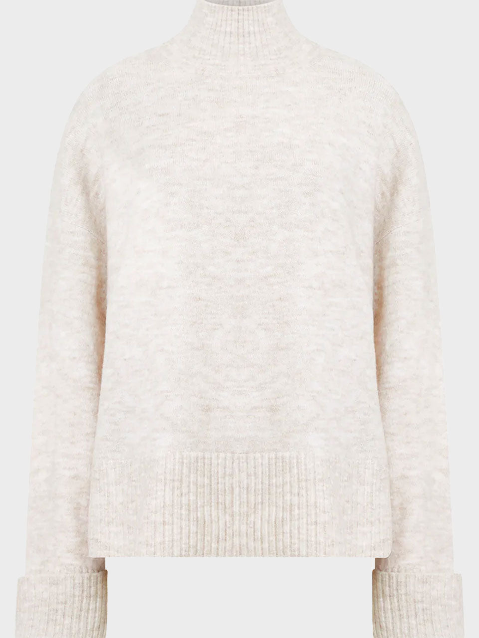 Carice Recycled Knit High Neck Jumper in Ecru by Great Plains