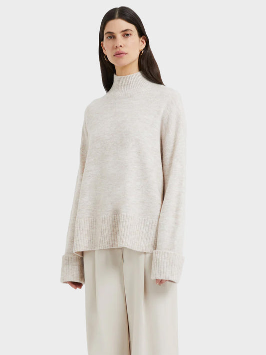 Carice Recycled Knit High Neck Jumper in Ecru by Great Plains