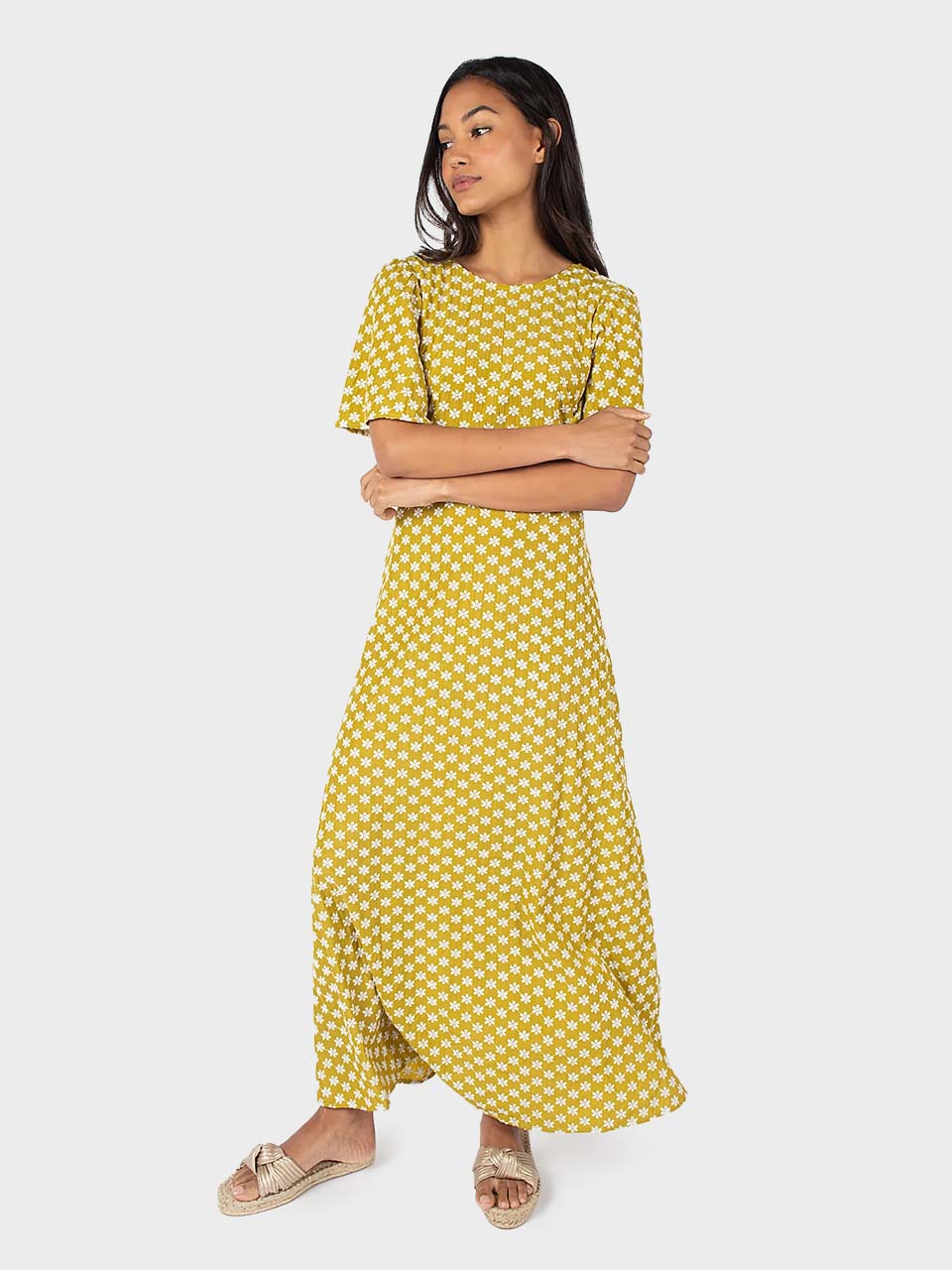 Thre Green Rene Dress by Traffic People