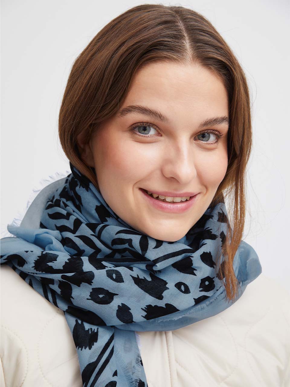 B.Young Vesma Scarf, Vista Blue Mix