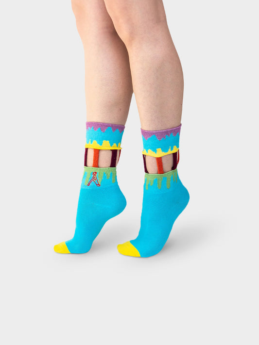 Ice Cream Carousel Socks by Atypical Attire