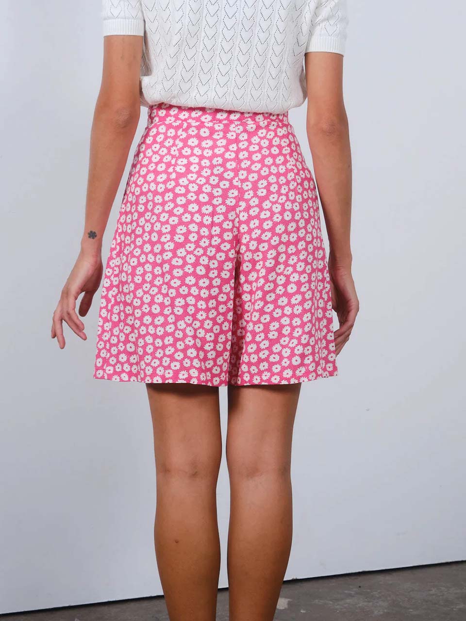 Jaden Shorts in Pink Daisies by Pretty Vacant