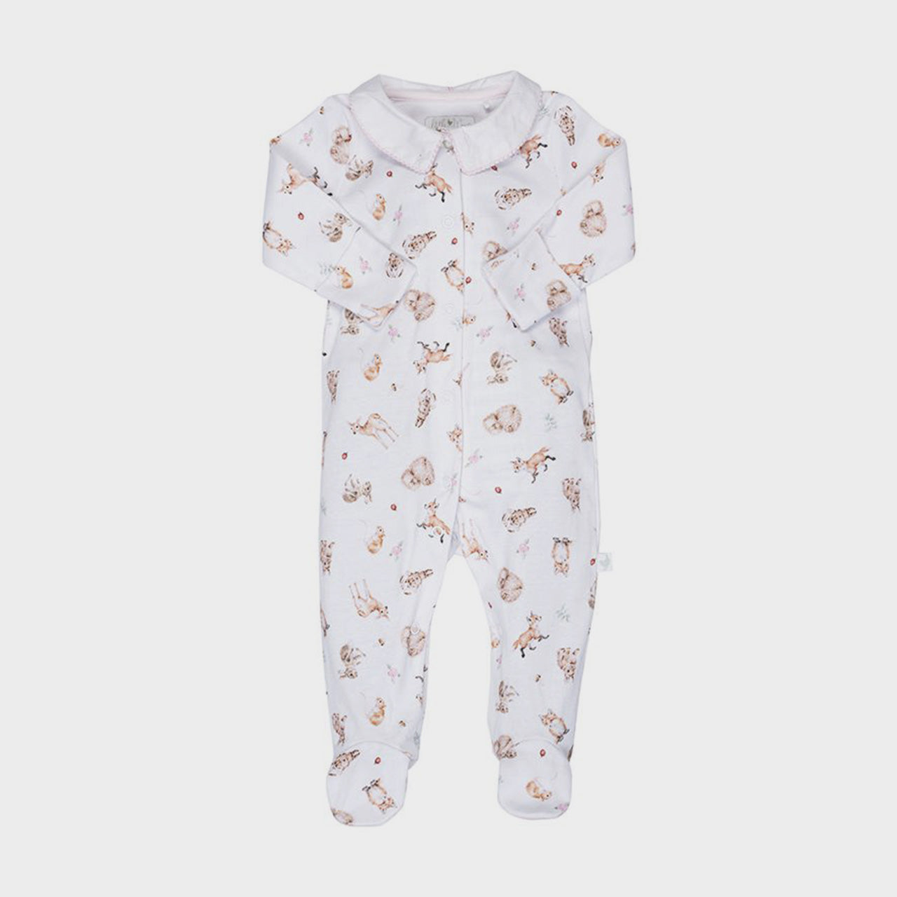 'Little Forest' Woodland Animal Printed Babygrow by Wrendale Designs