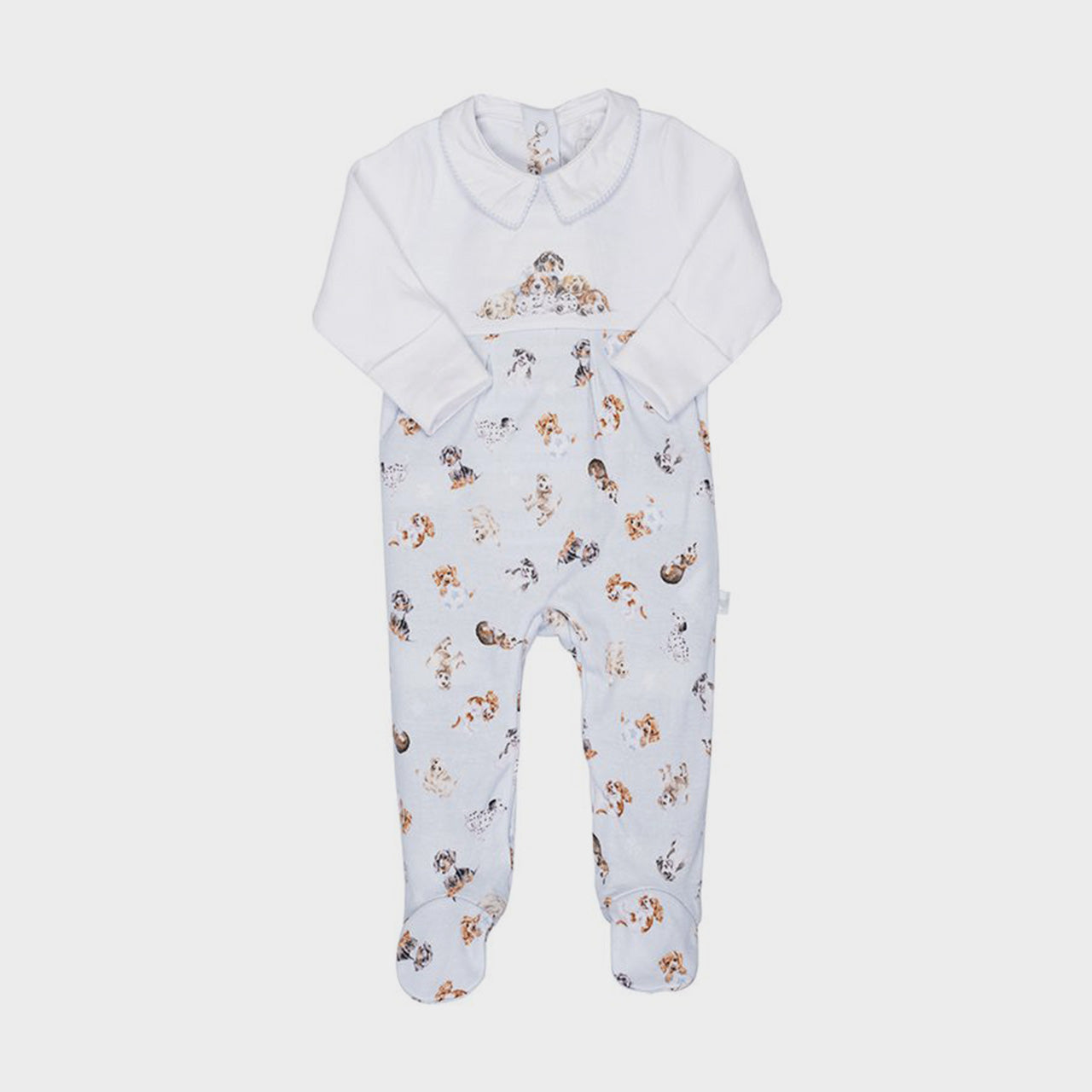 'Little Paws' Dog Printed Babygrow by Wrendale Designs