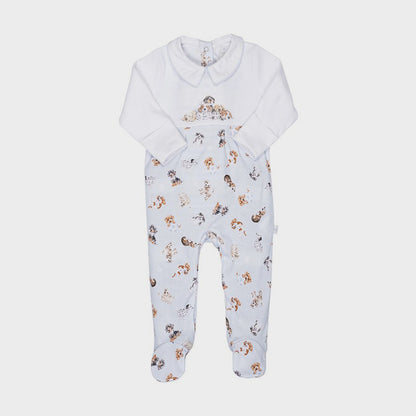 'Little Paws' Dog Printed Babygrow by Wrendale Designs